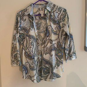 paisley button down shirt